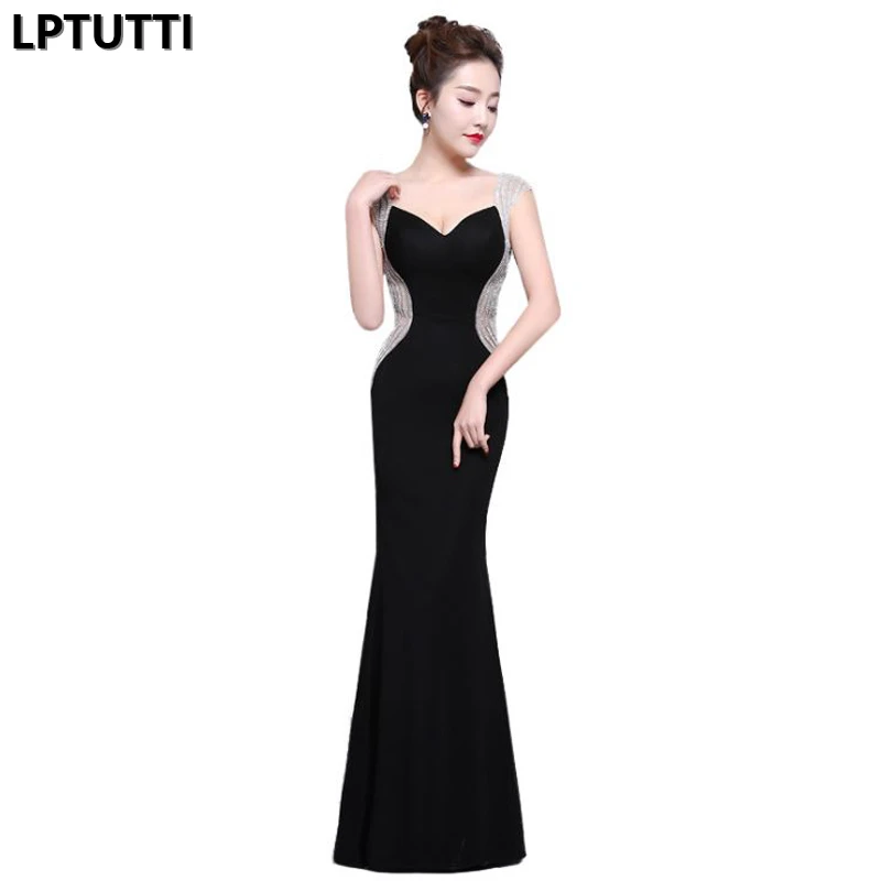 LPTUTTI Crystal New For Women Elegant Date Ceremony Party Prom Gown Formal Gala Events Luxury Long Evening Dresses | Свадьбы и