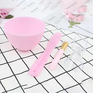 Силиконовые маски для лица 35 #4 в 1, сделай сам, миска для приготовления с палкой, кисть, ложка, косметическая кисть, инструмент для перемешивания шпателя