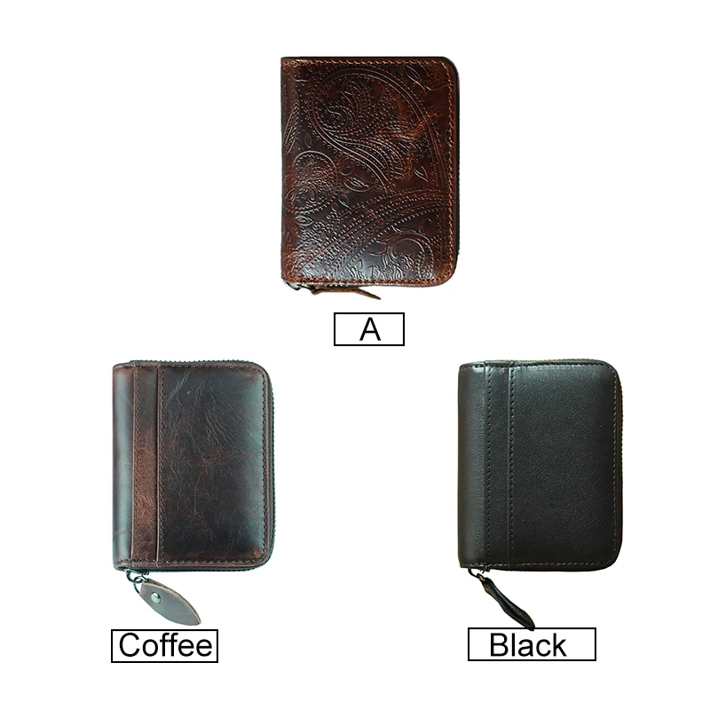 Мужской кошелек из натуральной коровьей кожи с блокировкой RFID держатель для карт