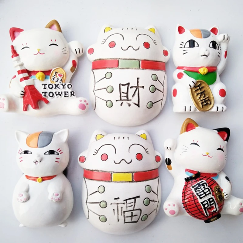 Личи Lucky Cat магнит на холодильник креативный животный дизайн магниты Kawaii