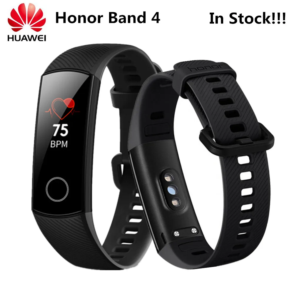 Оригинальный huawei честь группы 4 влагостойкие умные часы с ремешком IP68 Bluetooth
