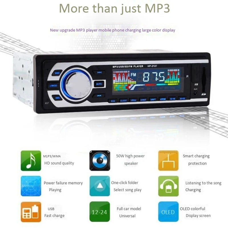 Автомагнитола 24 В Fm радио Mp3 аудио плеер Sup порт Bluetooth телефон с Usb/Sd Mmc 1 Din|MP3-плеер