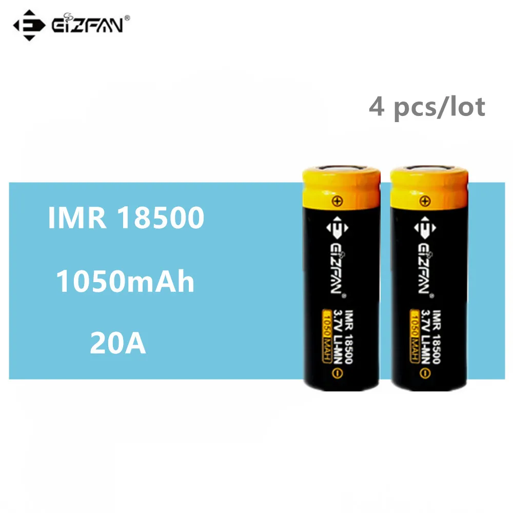 EIZFAN IMR 18500 1050 мАч 20A аккумуляторная батарея EFAN для Vaporesso Joyetech ESPION Eleaf iStick Pico Ehpro Vape Mok E