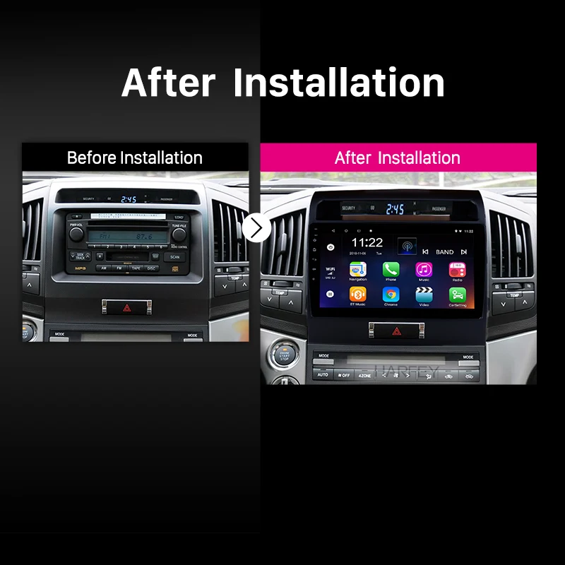 Harfey 10 1 &quotAndroid 7.1.1 GPS автомобильный радиоприёмник для 2007-2017 Toyota Cruiser FJ