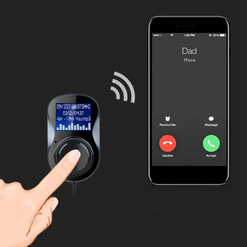 Bluetooth FM передатчик аудио автомобильный Mp3 плеер беспроводной fm модулятор громкой
