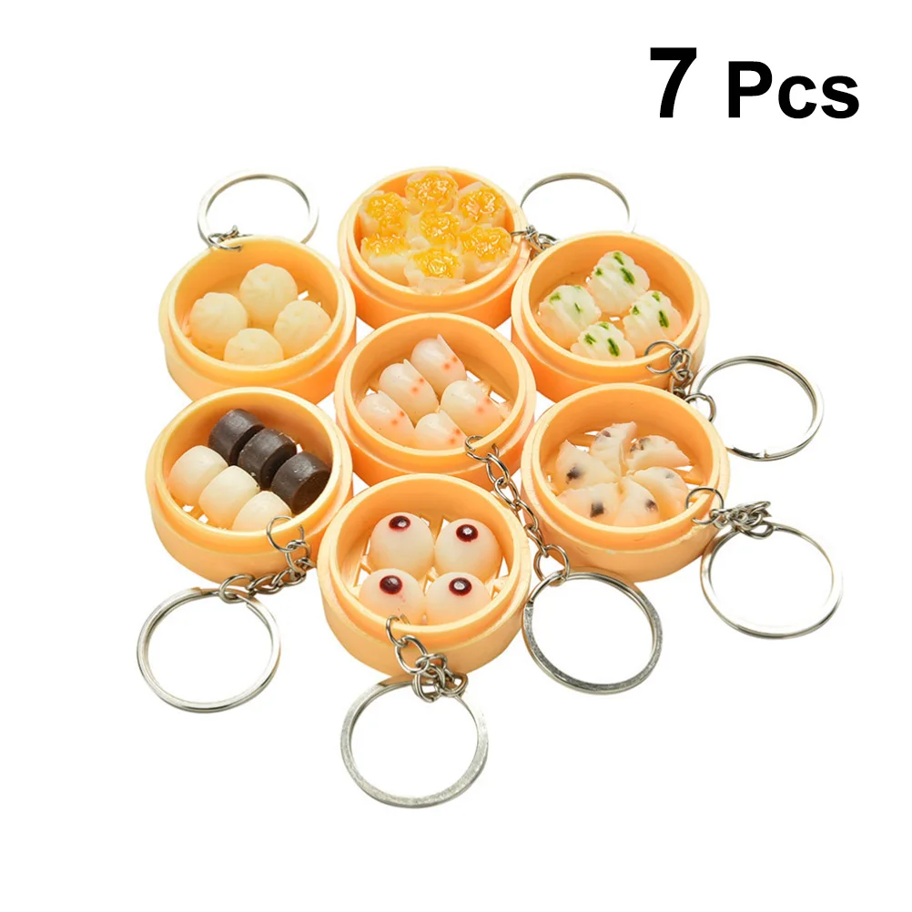 7 шт мини стимер брелок удобные пищевые Брелоки для ключей Украшение подвесное