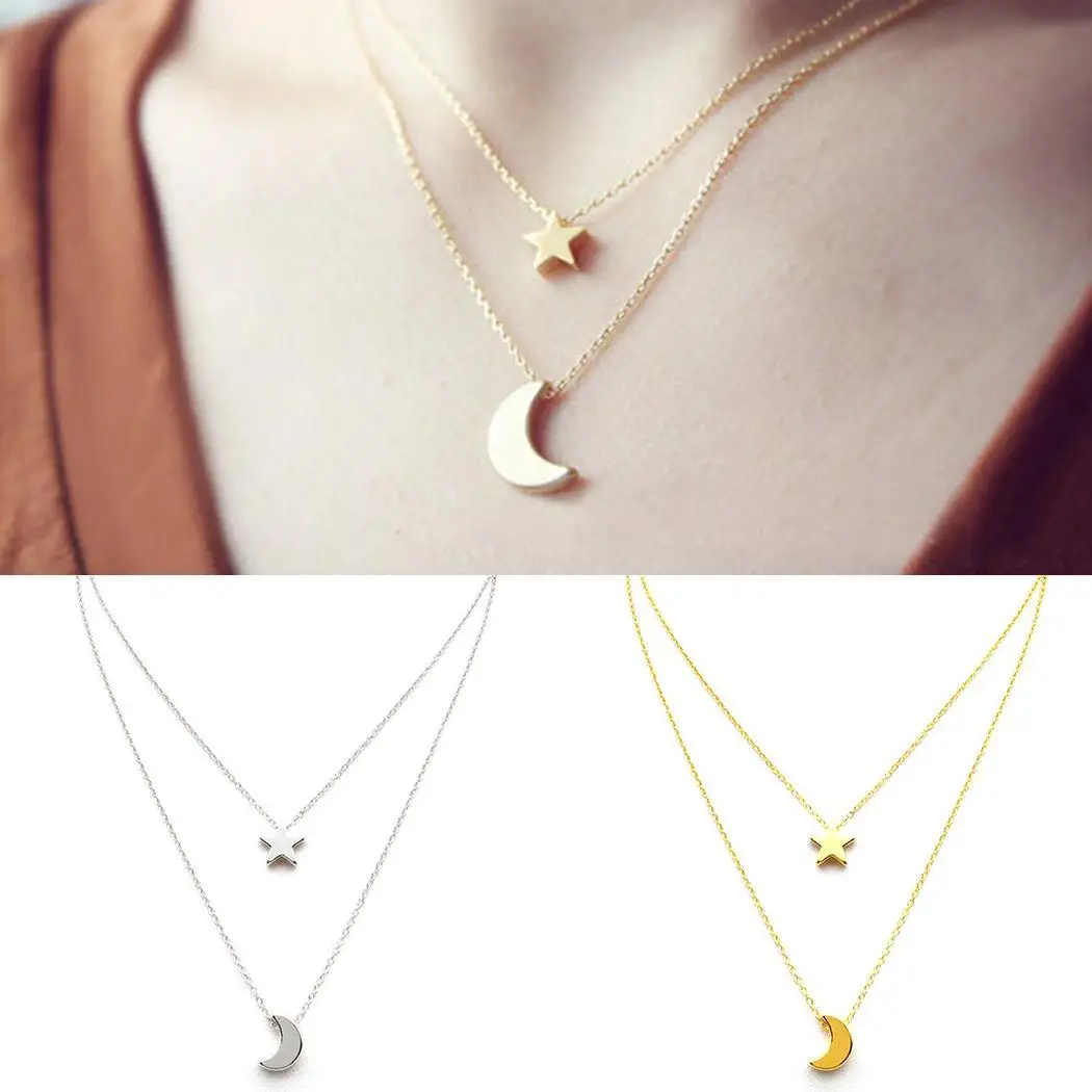 Новые модные женские туфли двухслойные Шарм цепи Подвеска со слоями Jewelry цепочки