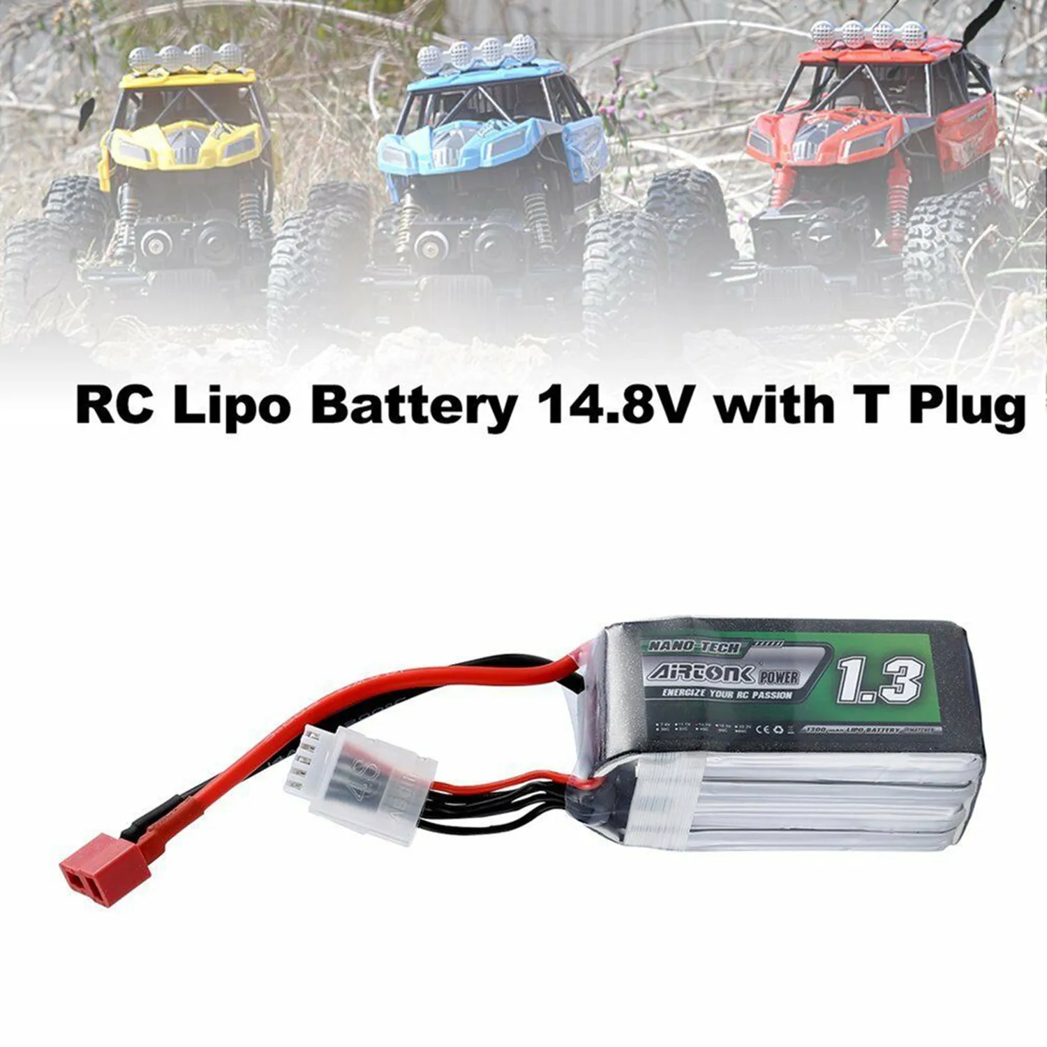 Airtonk 14 8 V 1300Mah 30C 4S 1P Lipo батарея T вилка для Радиоуправляемый Дрон автомобиль |
