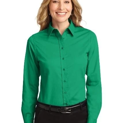 Port Authority L608 Ladies Long Sleeve Easy Care Shirt Court Green - 6XL |