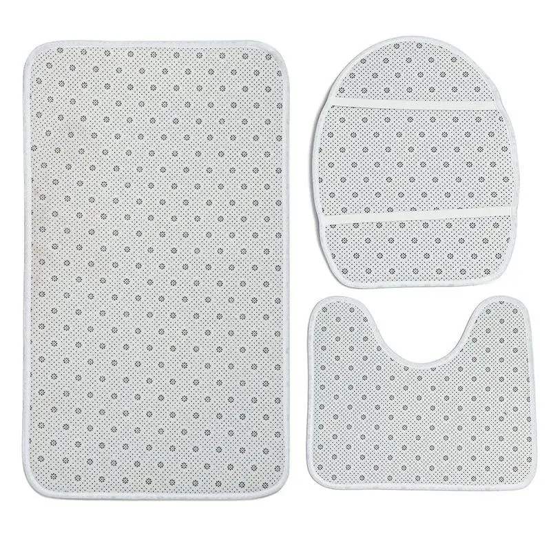 3Pcs/Set Morning Scenery Print Non Slip Toilet Bathroom Pad Floor Mat Rug Carpet Absorbent Pedestal Lid Cover Bath | Дом и сад