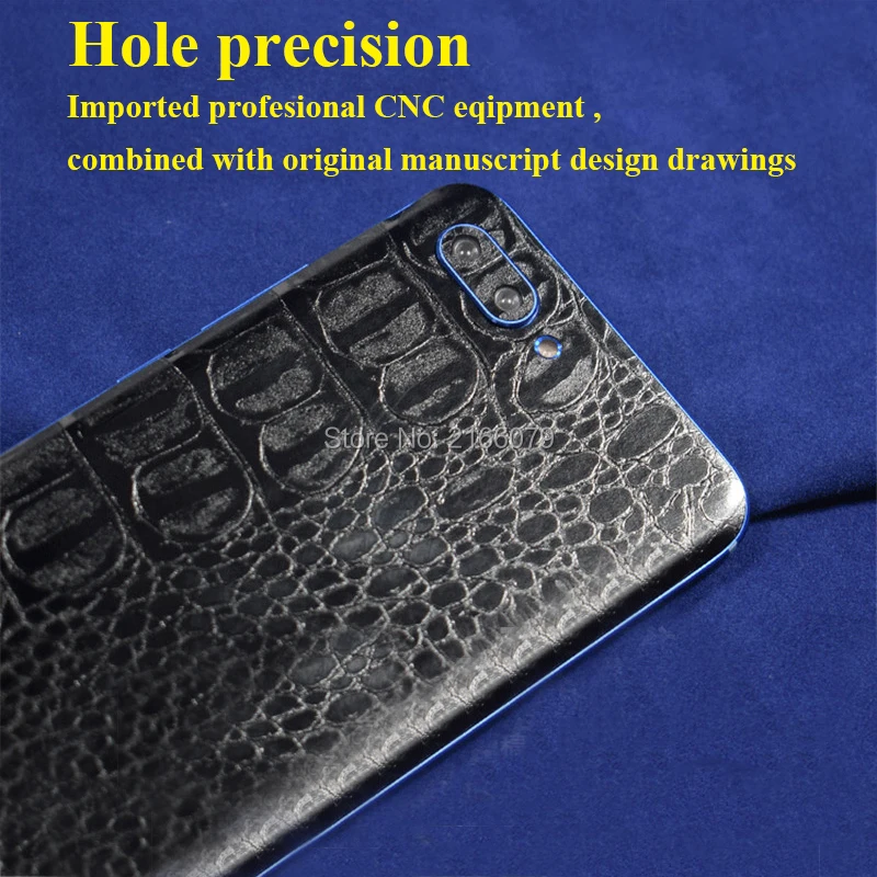 For Huawei Honor 10 5.84&quot Crocodile / Snake Skin Pattern Leather Full Back Cover Matte Decals Wrap Sticker |