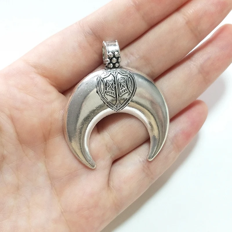 2 шт. подвески из цинкового сплава в форме рога буйвола 44*39 мм аксессуары для