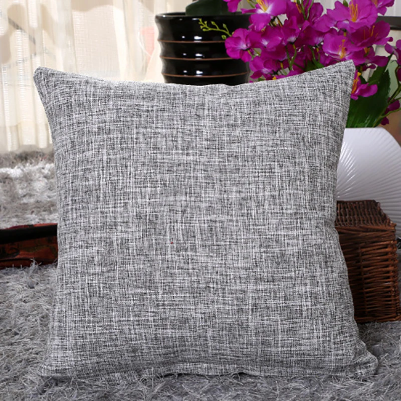 

4 Sizes Cotton Linen Mini Cushion Cover Solid Sofa Seat Cover Plain Pillowcases For Livingroom Car Sofa In Hidden Zip Home Decor