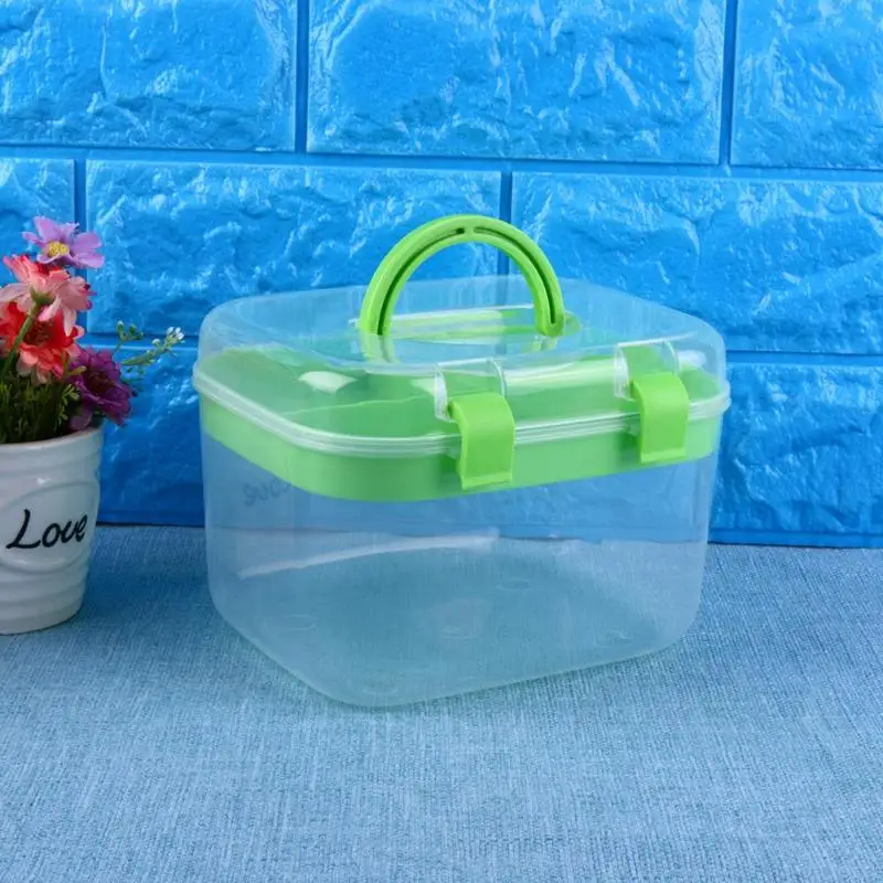 2 слоя DIY коробка для хранения Съемный Настольный прозрачный медицинский