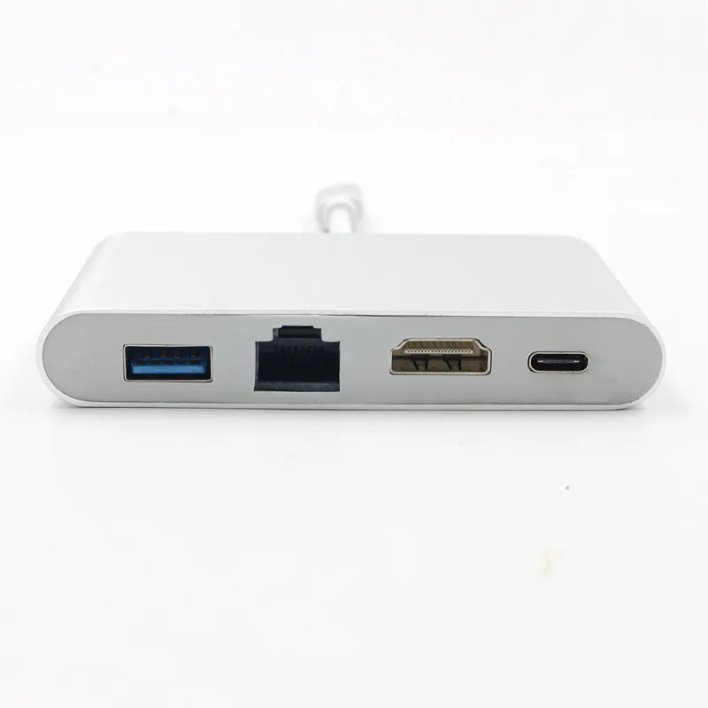 Адаптер 4 в 1 с USB 3 на HDMI 4K RJ45 Ethernet и USB3.0|Компьютерные кабели разъемы| |
