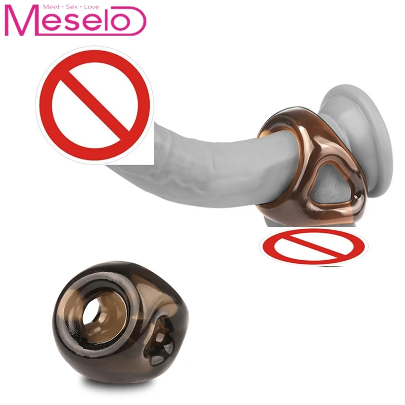 Кольцо Meselo с тройным кольцом полупрозрачный черный шарик кольцо для фиксации