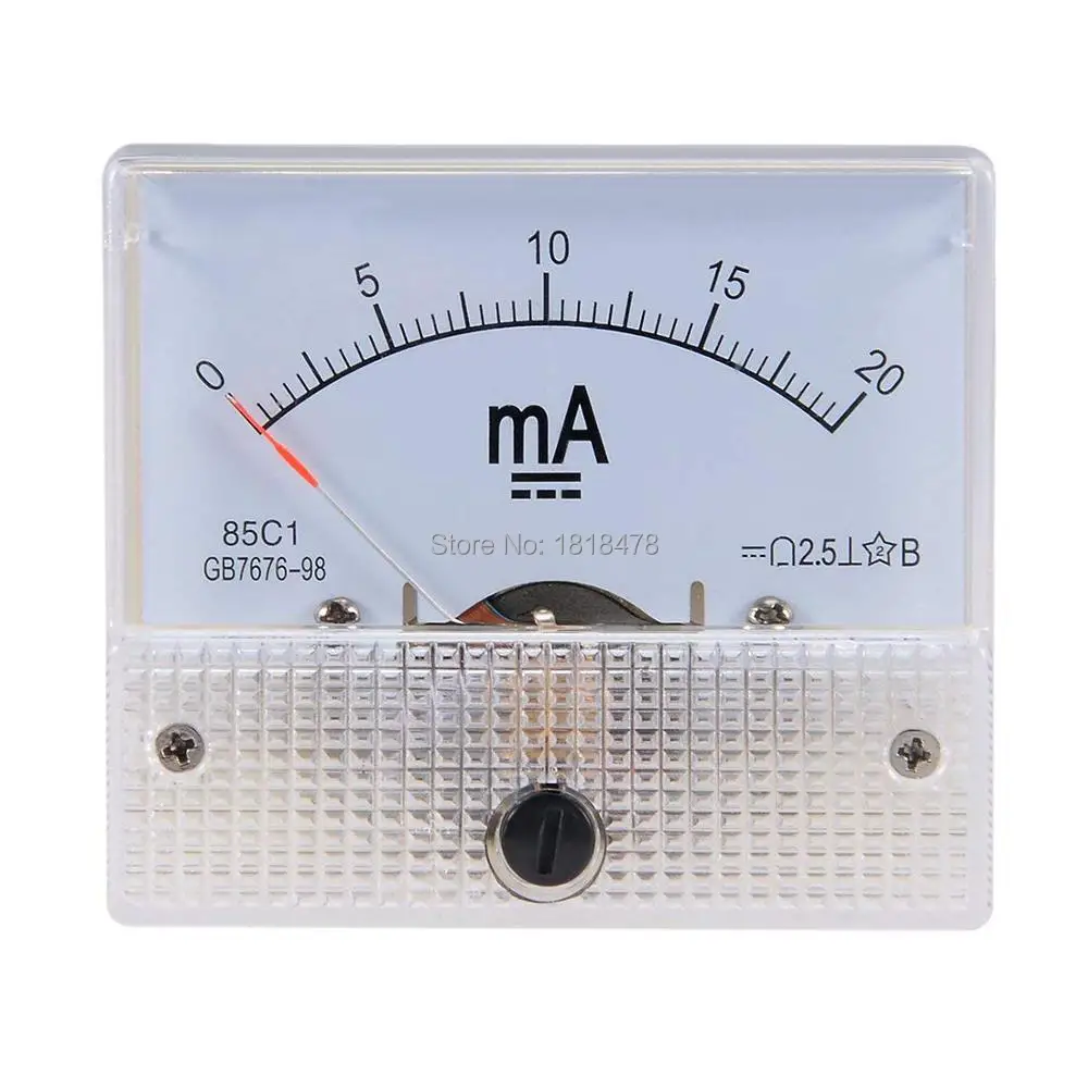Амперметр 85C1 DC аналоговый измеритель тока 50mA20mA30mA200mA500mA амперметр для