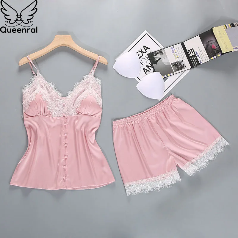 Queenral пижамы соблазнительные комплекты белья пижама Femme летние Для женщин сна Lounge