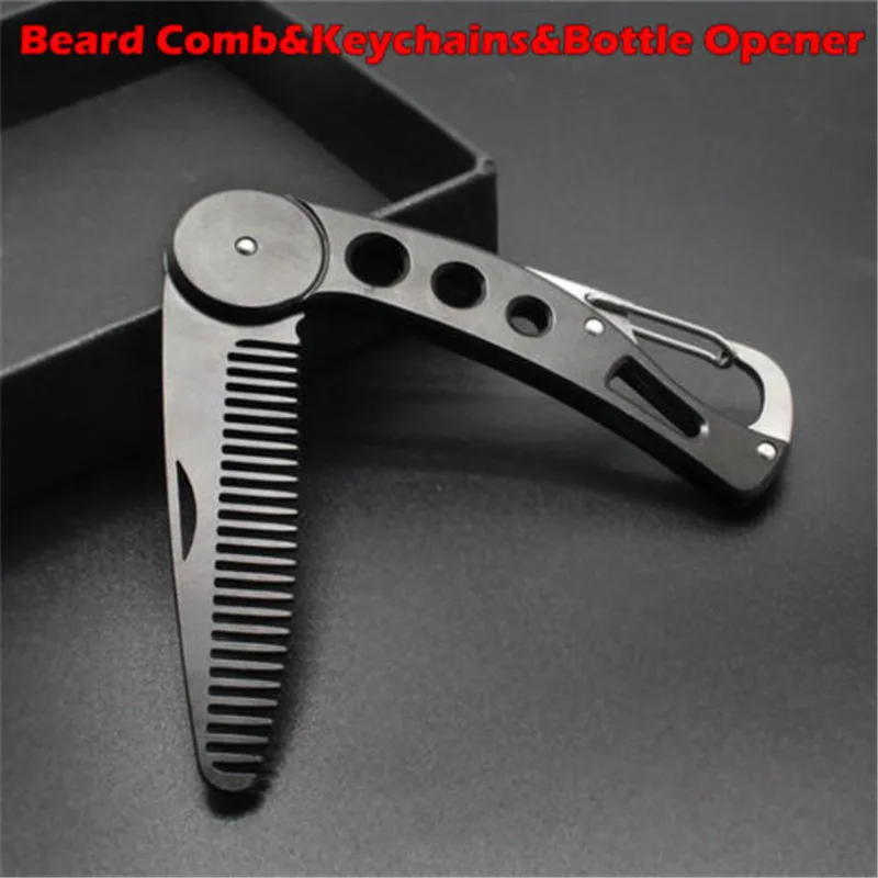 UK Beard Comb Mens Shaving Pocket Male Stainless Steel Mustache Brush Portable | Дом и сад