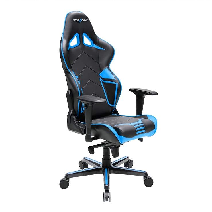 DXRacer OH/RV131/NB высокий задний игровой стул Карбон винил + PU (черный/синий) | Мебель