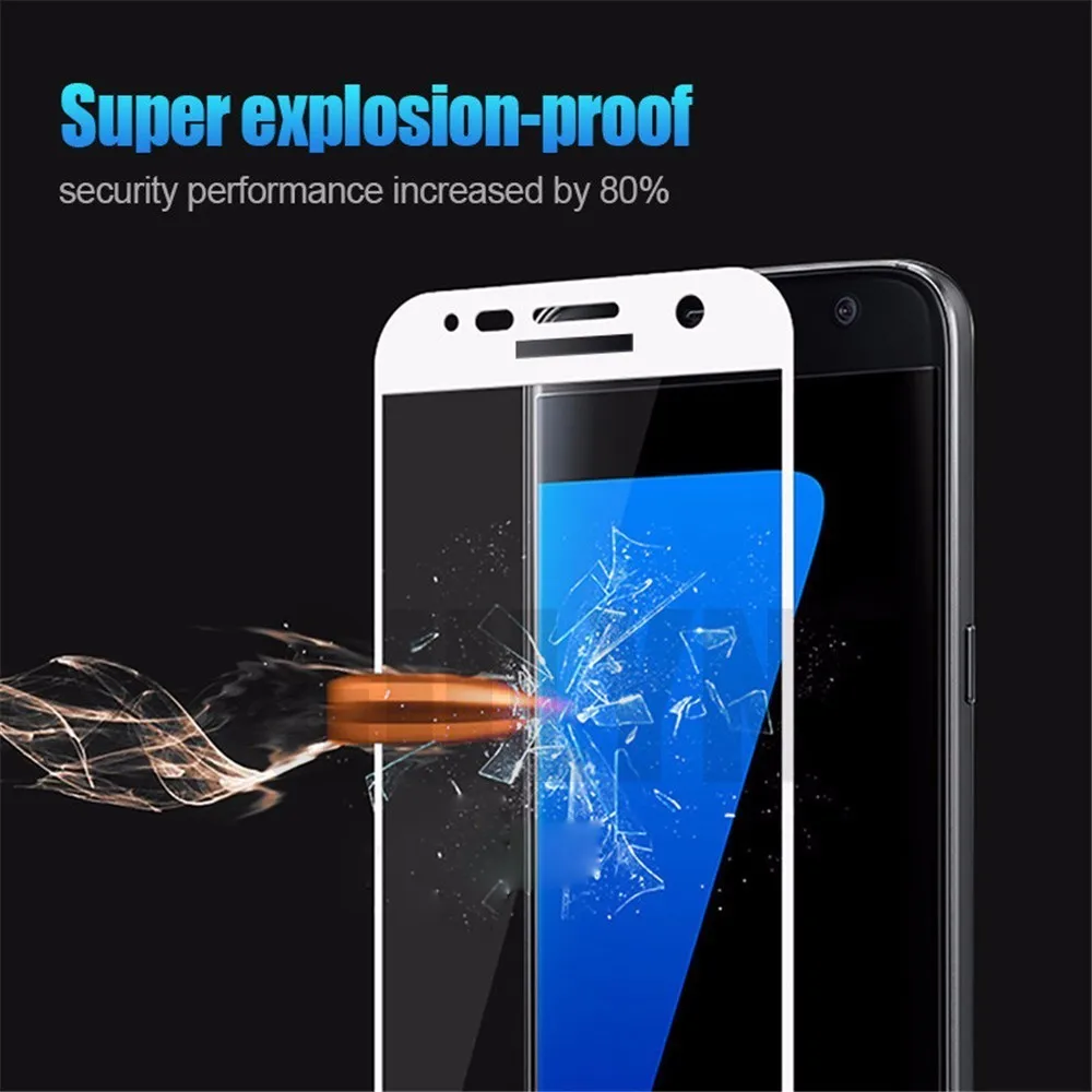 3D полное покрытие закаленное стекло для Samsung Galaxy J3 J5 J7 A10 A20 A51 9H Защита экрана J4 J6 A6
