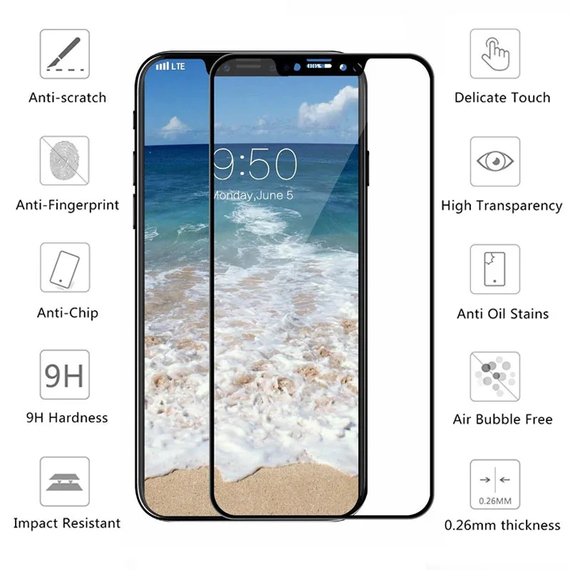 Защитное стекло для Iphone 7 Plus Apple 8 6 X 10 plus 8plus закаленное защита экрана полное