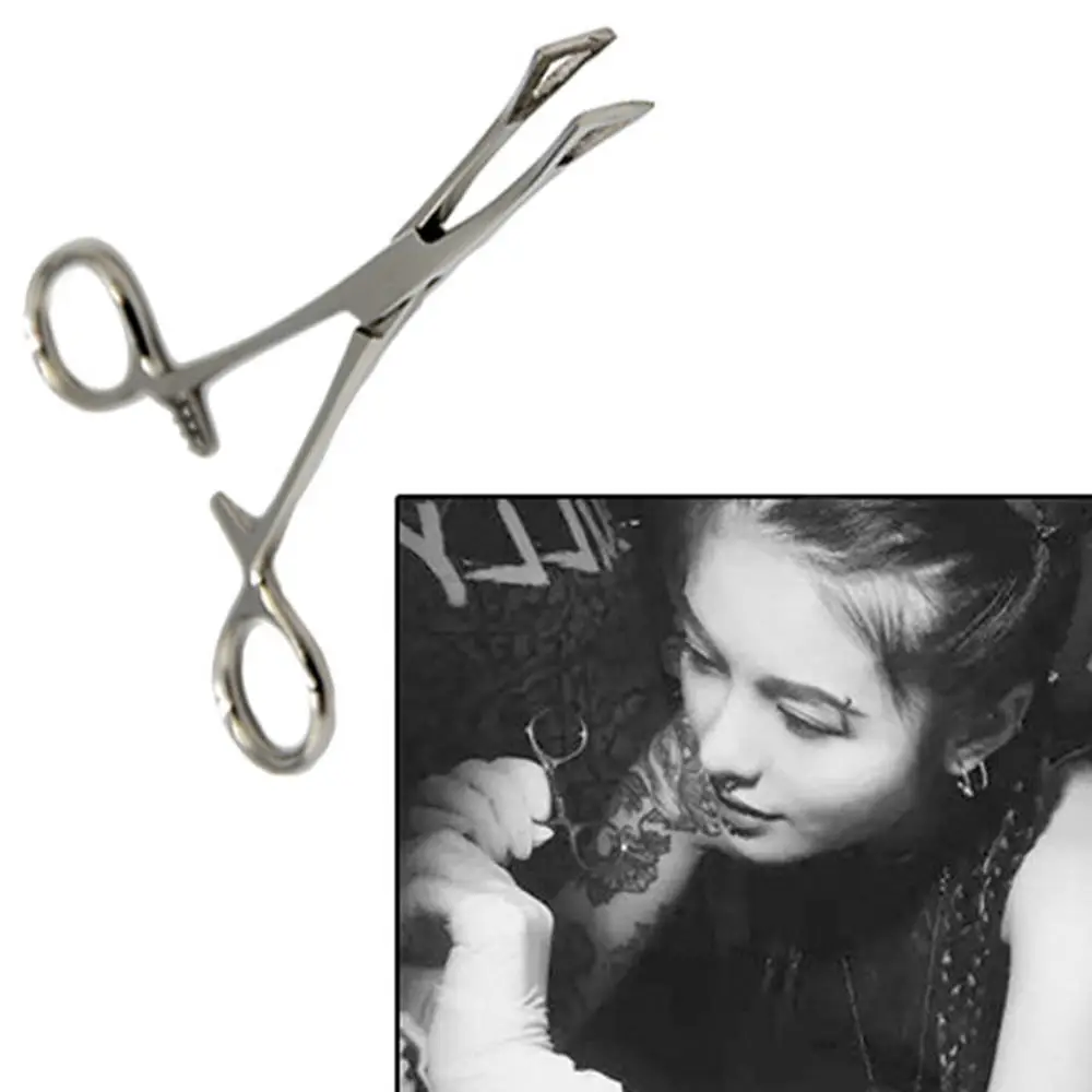 1 шт. профессиональные плоскогубцы для пирсинга тела из нержавеющей стали пупка