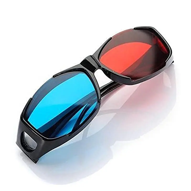 Новые универсальные красные синие 3D очки Anaglyph в рамке для игры Стерео фильм