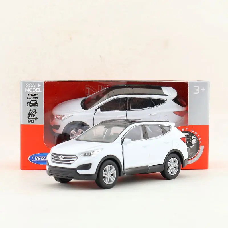 

WELLY Toy/Diecast Vehicle Model/1:36 Scale/Hyundai Santafe SUV Sport/Pull Back Car/Educational Collection/Gift For Children
