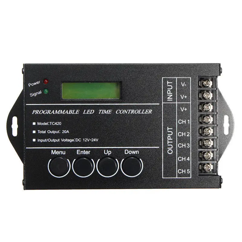 TC420 Time programmable RGB LED Controller DC12V-24V 5 Channel Timing dimmer | Лампы и освещение
