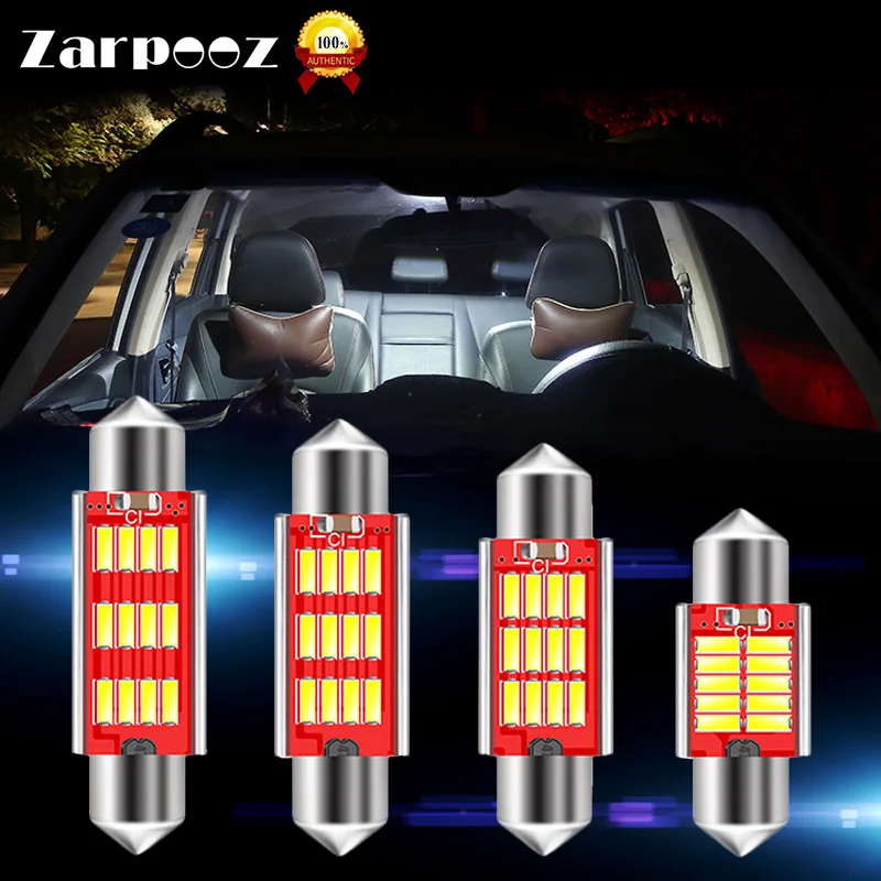 Zarpooz 31 мм 36 39 41 4014 белая лампа для чтения BulbsCar белый светильник Doom C5W автомобильный
