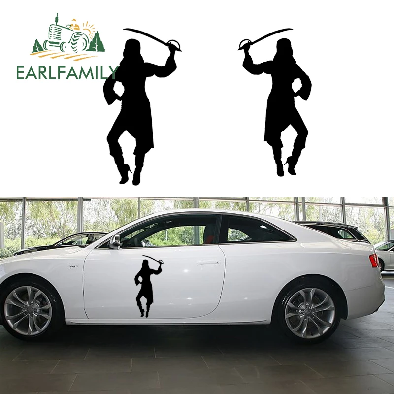 EARLFAMILY 58 см X 29 2x девушка пират (по одному с каждой стороны) Автомобильная наклейка