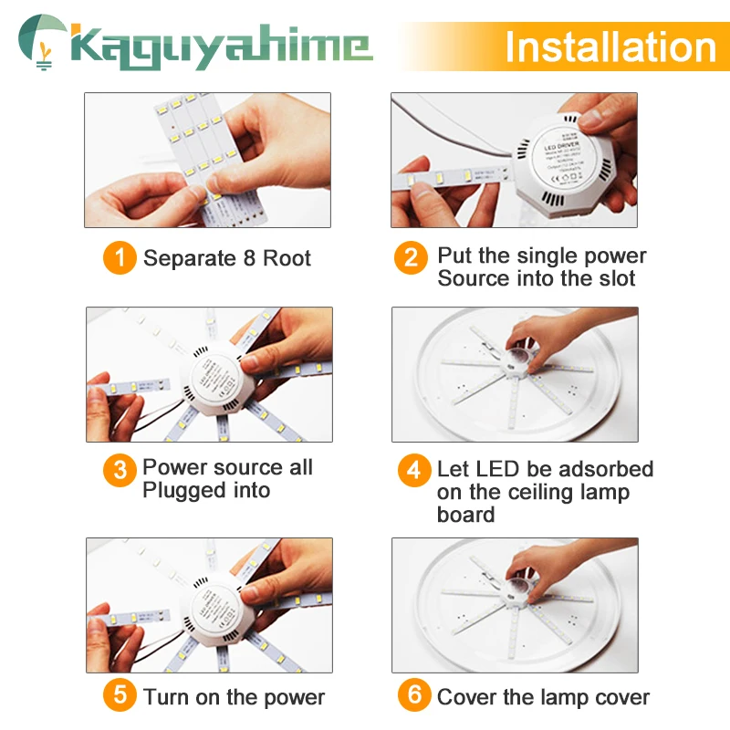 

Kaguyahime 12W 16W 20W 24W Led ceiling Light PCB Board Modified Source Led Lamp 220V For Ceiling decorative light Replace