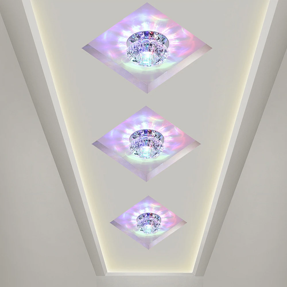 

3W Crystal LED Ceiling Lights Aisle Lights Corridor Entrance Hall Ceiling Lustre Lamp AC85-240V Living Room Lamp Bedroom Lamp