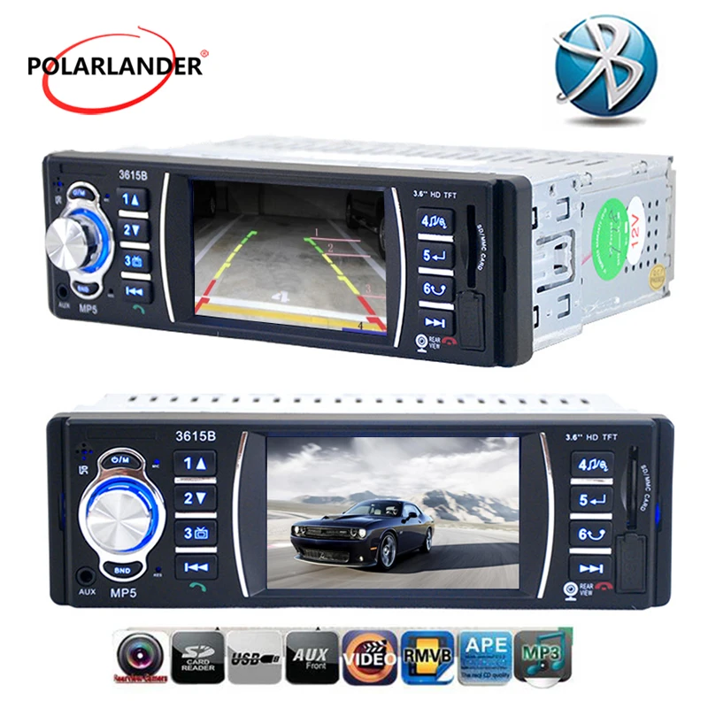 Автомагнитола 1 Din 3 5 дюйма AUX IN/SD/USB с дистанционным управлением|mp4 mp5|audio car dincar radio