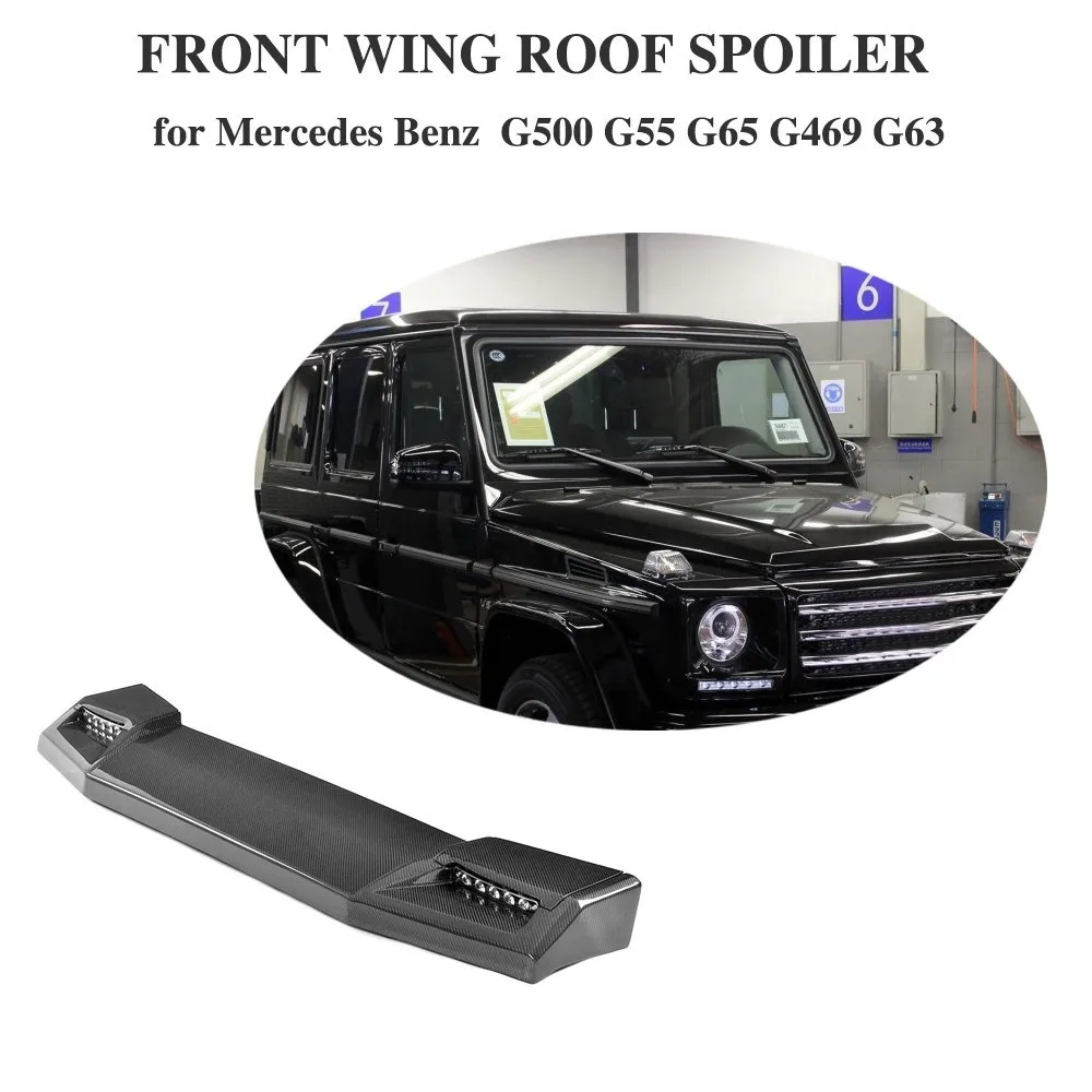 Передний спойлер на крышу крыши для Mercedes Benz G Class G500 G63 AMG G65 из углеродного волокна