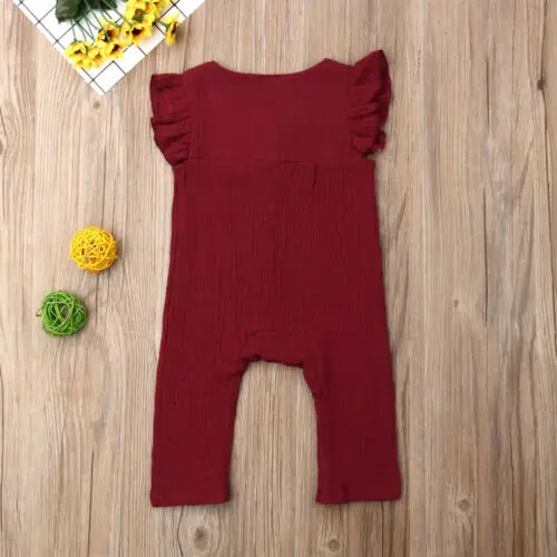 2019 г. комбинезон для новорожденных из хлопка и льна без рукавов маленьких девочек