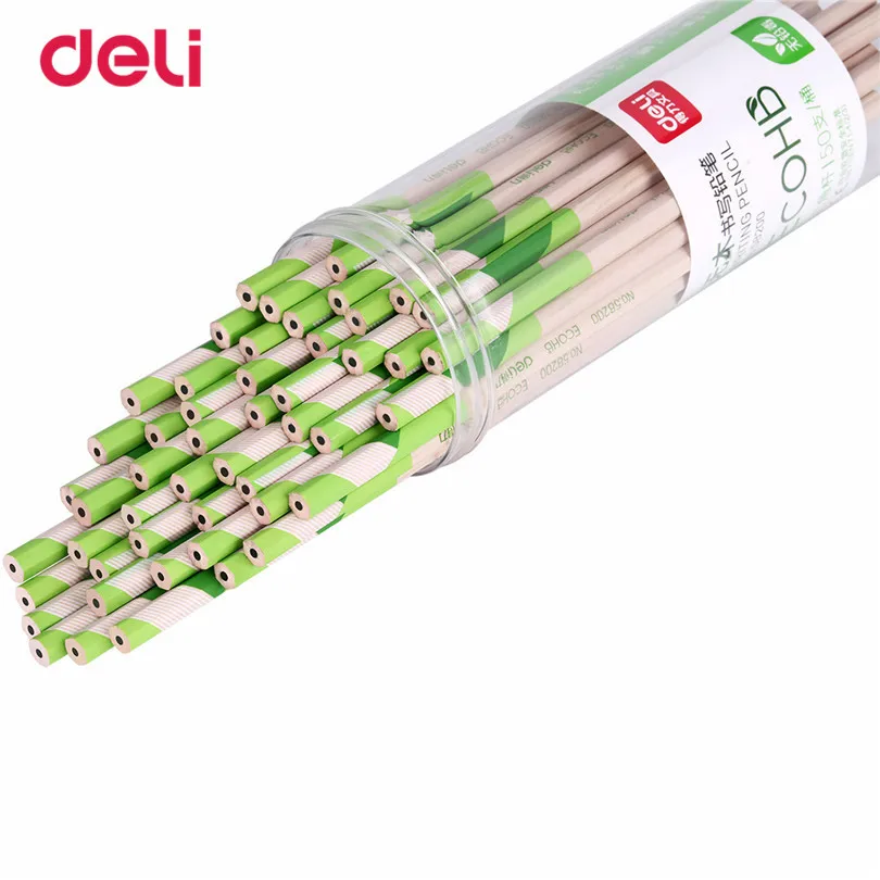 

Deli Pencil 50pcs/pack Natural Wooden HB Practical Student Stationery School Office Supplies Standard High Quality Pencil 40D582