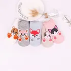 Arherigele2 шт., 1 пара, короткие носки с объемными животными, модные Хлопковые женские короткие носки с принтом, женские хлопковые забавные носки