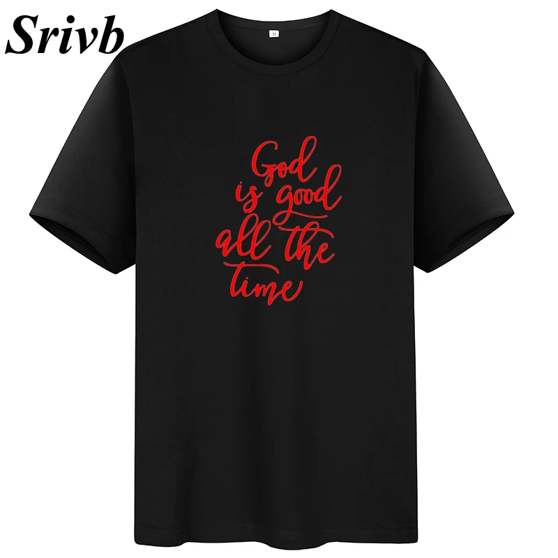 Srivb God Is Good Letter Women T Shirt Tumblr Summer Plus Size Hipster Tshirts Cotton Fashion Loose Top Short Sleeve | Женская одежда