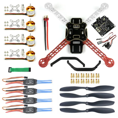 Квадрокоптер с дистанционным управлением, 4-осевой комплект летательного аппарата F330, рама для мультикоптера, Полетный контроллер KK XCOPTER, без передатчика, без аккумулятора