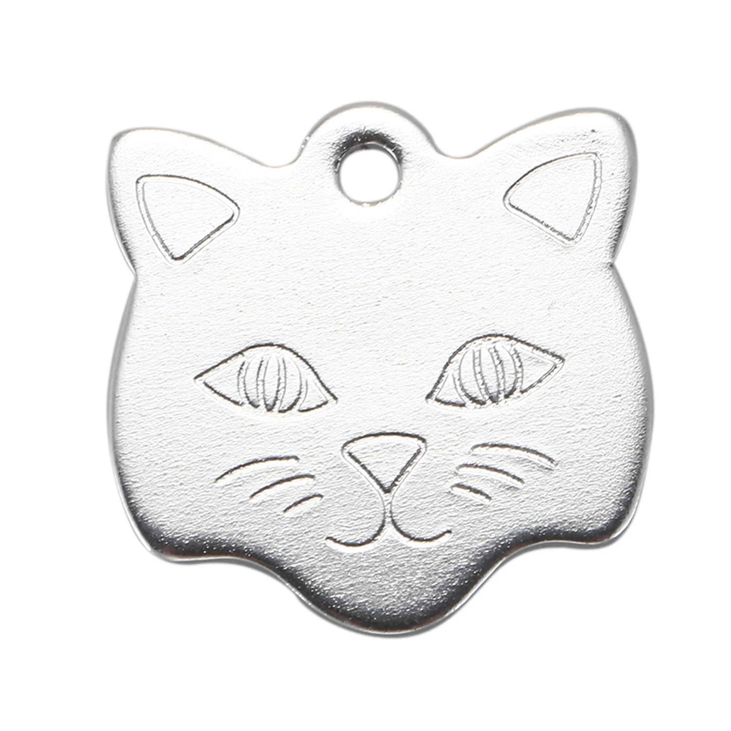 Pet собака кошка животное ID метки имя Шарм бирка с кольцом серебро кошка|Воротники|