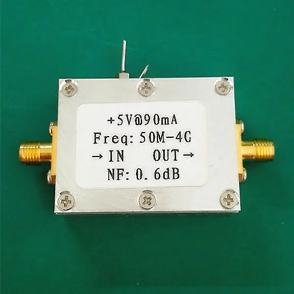 

DYKB LNA 50 MHZ - 4GHZ NF=0.6dB Ultra Low Noise High Linearity RF Amplifier HF FM VHF UHF Ham Radio + case