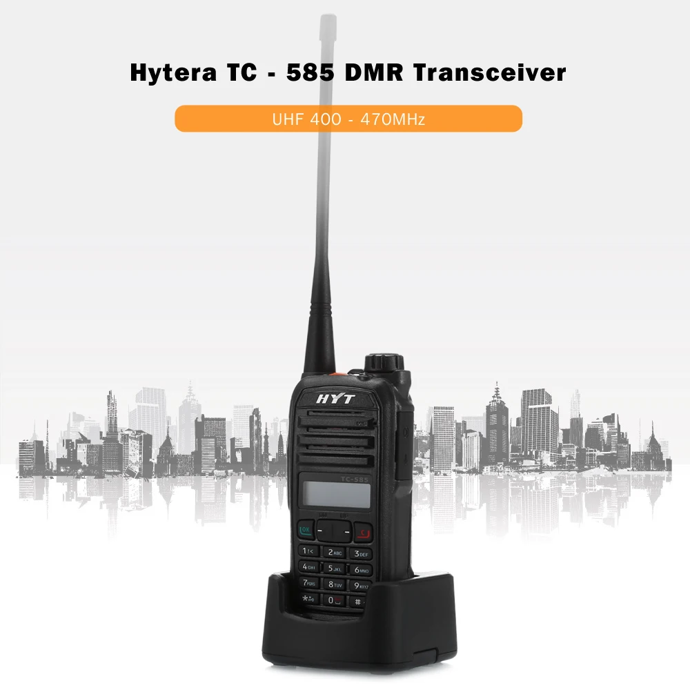 Hytera TC 585 портативный портативная рация UHF 400 470 МГц DMR трансивер с OLED 1650 мАч Li