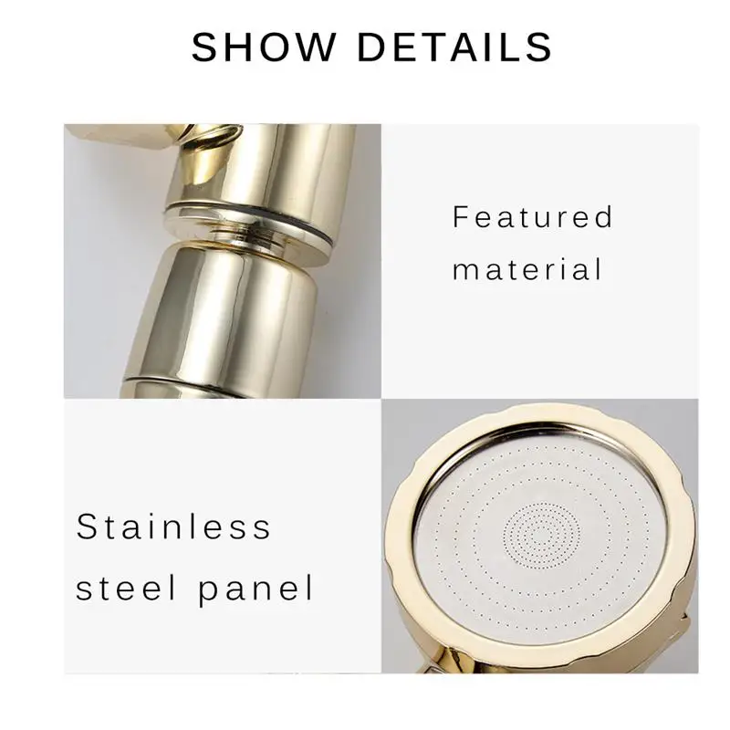 Насадка для душа с поворотом на 360 градусов насадка выключателем воды 3 режима