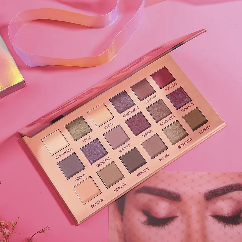 18 цветов открытые тени для век Палитра пигменты водостойкие профессиональные