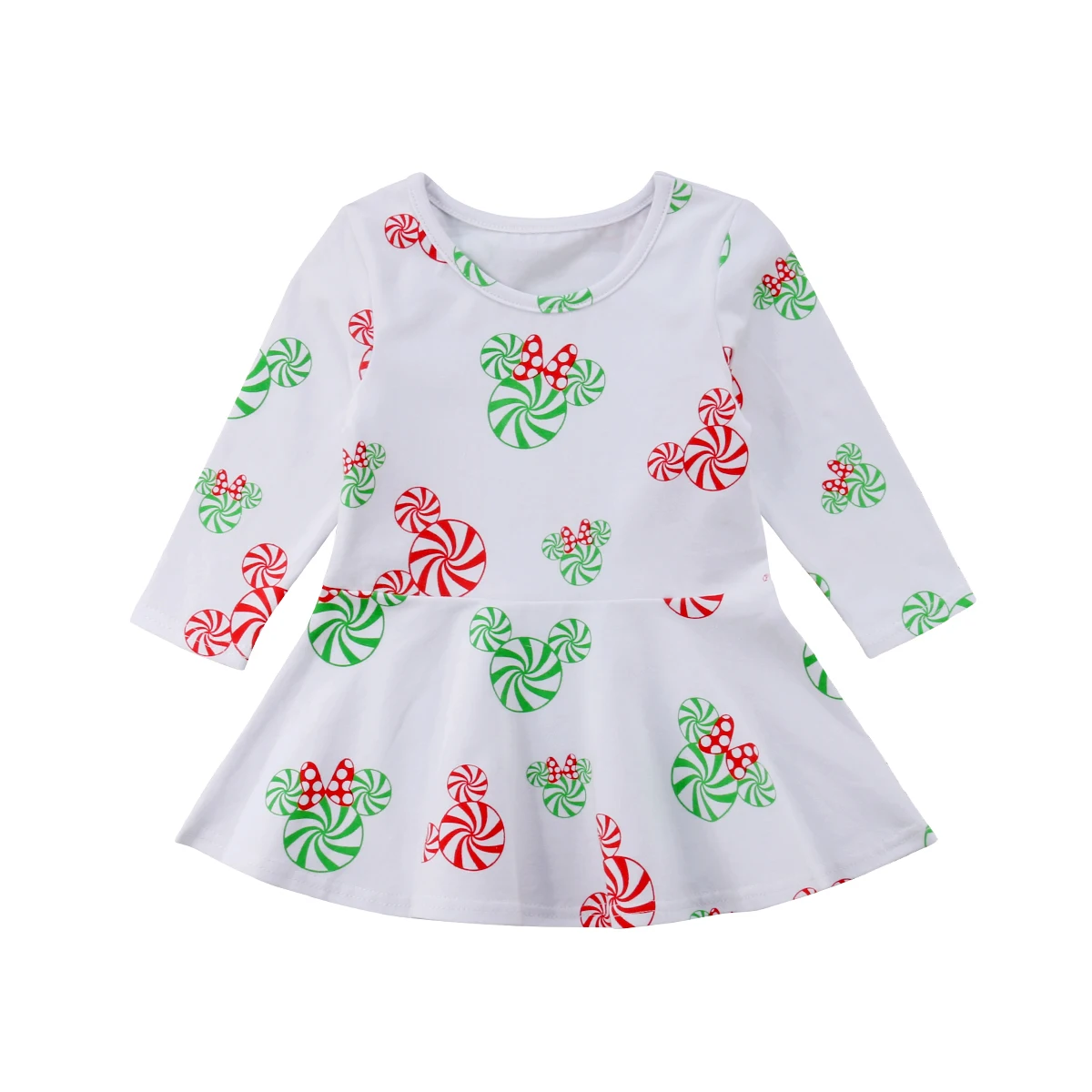 Детское модное рождественское платье с длинными рукавами для девочек | Детская