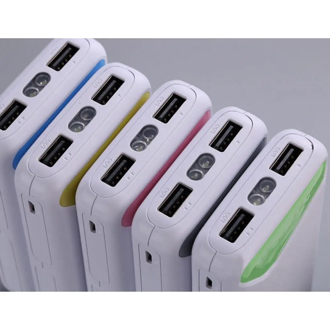 10000 mAh портативный двойной USB внешний аккумулятор 18650 литиевая 5 V/1A микро двойное