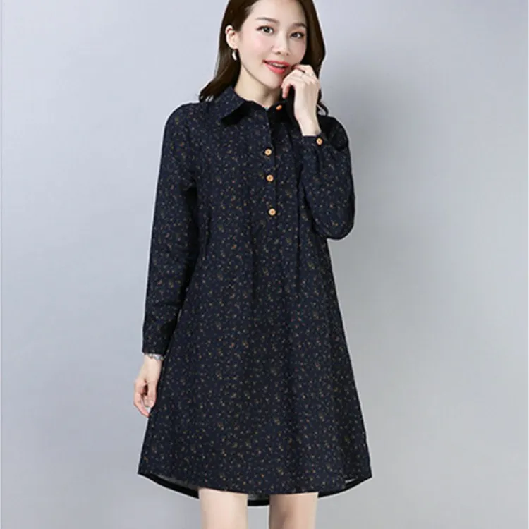 Модные женские винтажные платья трапециевидной формы на пуговицах весенние Мини