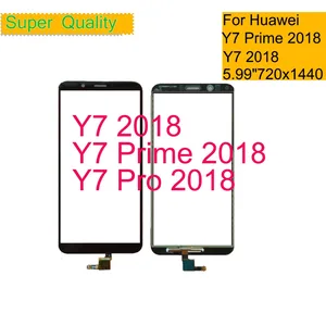 10pcslot touchscreen for huawei y7 2018 y7 prime 2018 touch screen y7 pro 2018 touch panel sensor digitizer front glass lens free global shipping